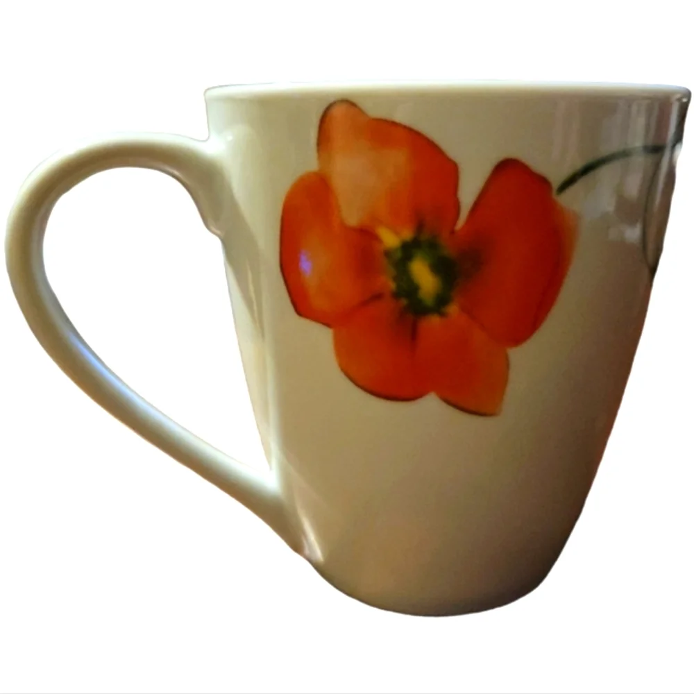1 Vtg Tabletops Gallery Palermo Poppy Porcelain Mug/Cup Coffee Tea Cider 10 Oz - Picture 2 of 4